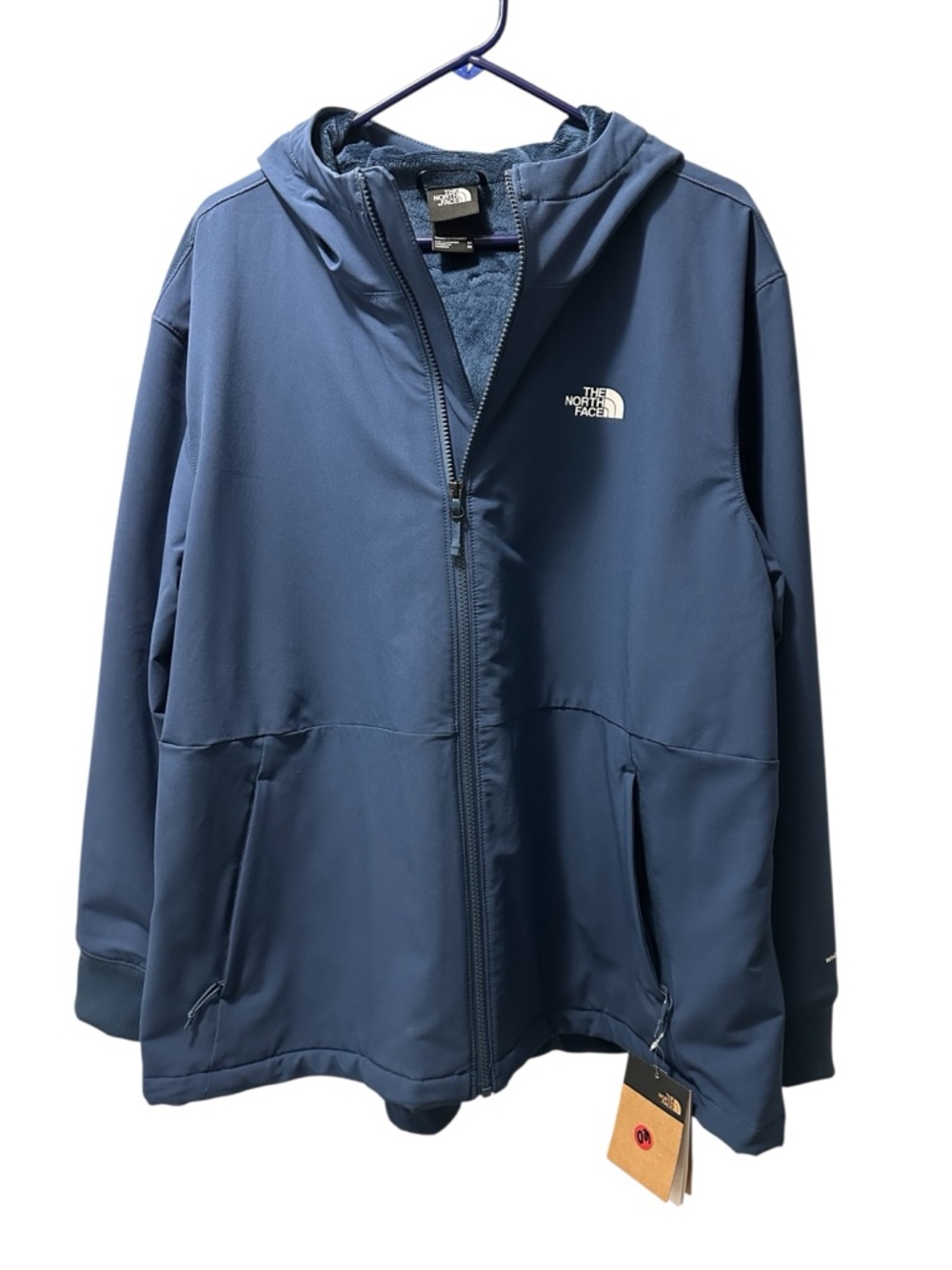 The North Face Women’s Shelbe Raschel Shady Blue Windfall Hooded Jacket size 3X - Picture 2 of 10